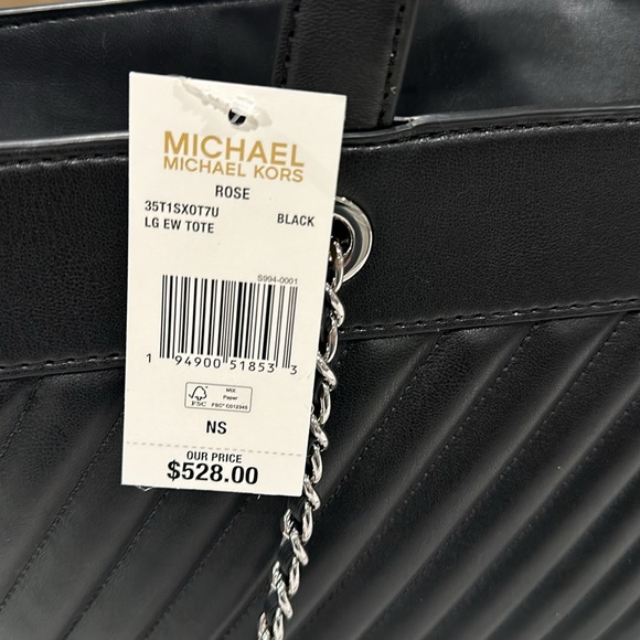 NWT Michael Kors Large Black Shoulder Bag - Picture 8 of 13